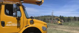 Travaux de ligne de transport réalisés par Électro Saguenay pour Résolu à Alma, 2025 (1)